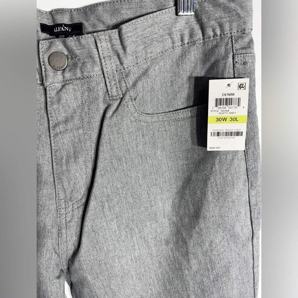 ALFANI Men's Gray Straigh leg Cotton Denim Pants 30/30 - Picture 3 of 6